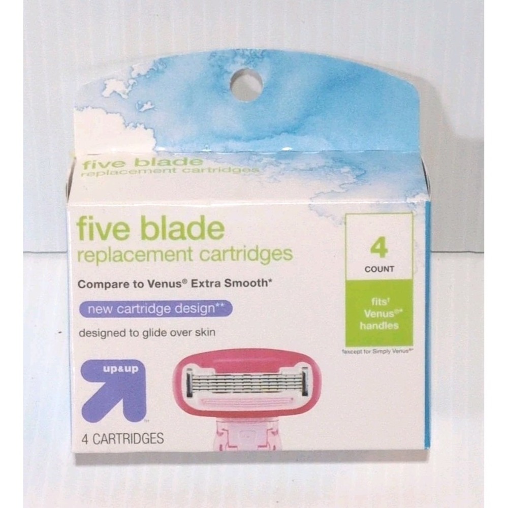 Up & Up Women's Five Blade Replacement Cartridges 4 Count Fits Venus Handles